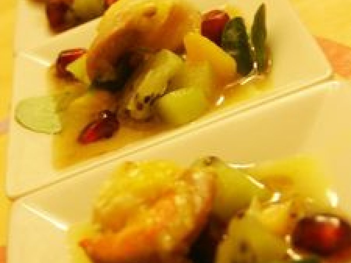 Recette de noix de saint jacques aux agrumes et fruits