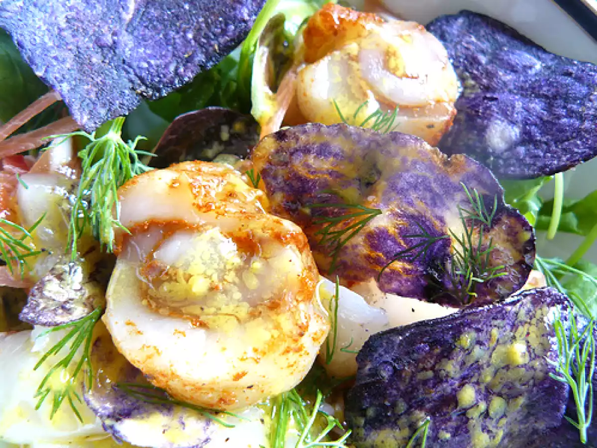 Noix de Saint jacques en salade façon Rostang