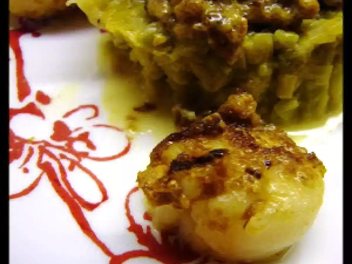 Noix de St. Jacques à la croûte de pain d'épices - - photo 2