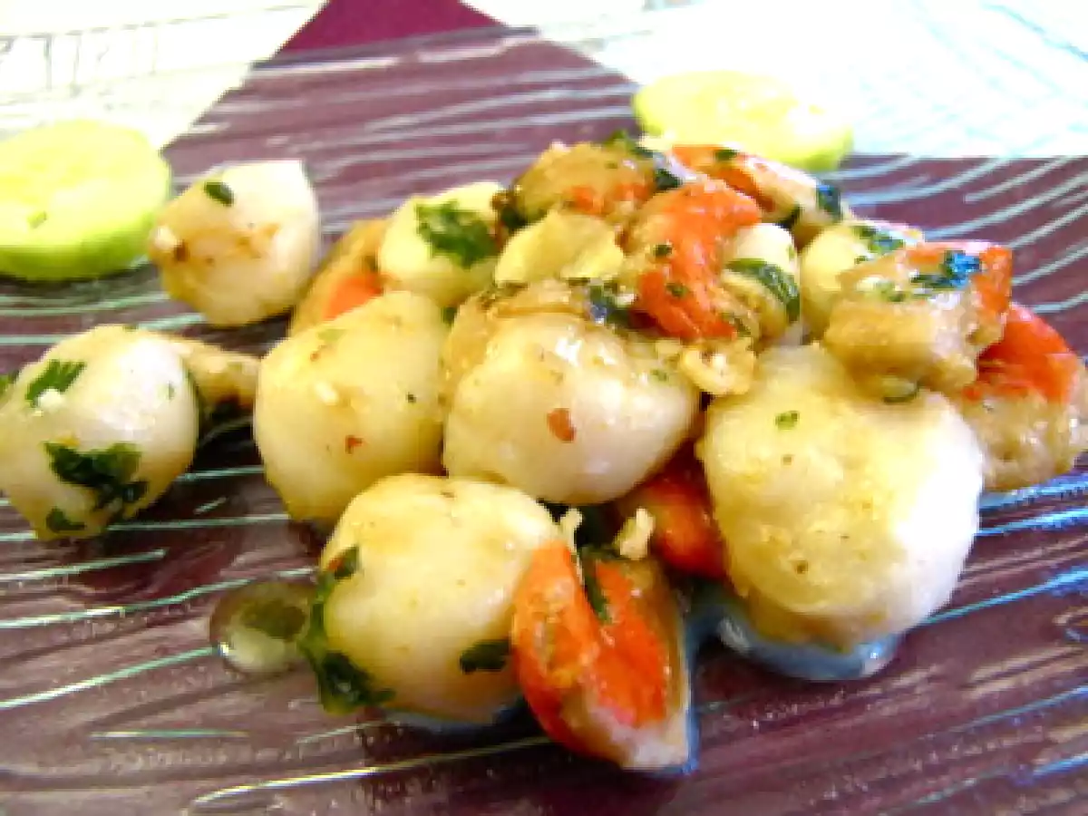 Noix de St Jacques au vinaigre de Banyuls