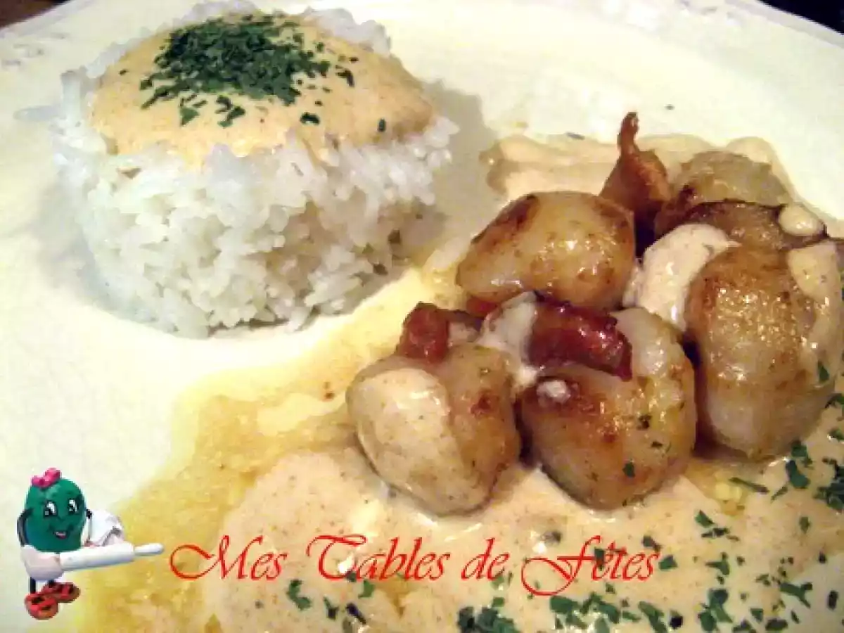 Noix de St Jacques sauce exotique
