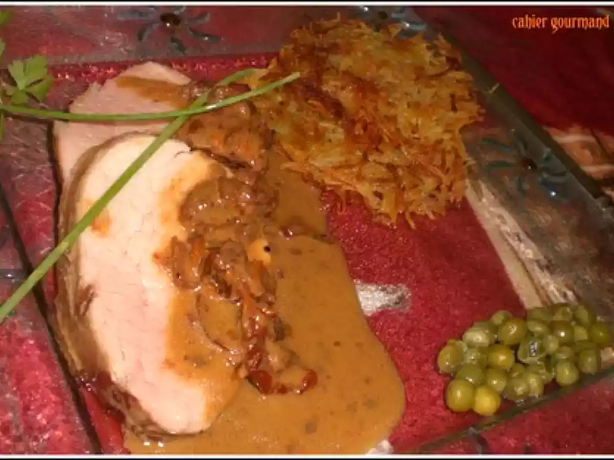 Noix de veau à la crème au porto et aux tomates séchées, en basse température