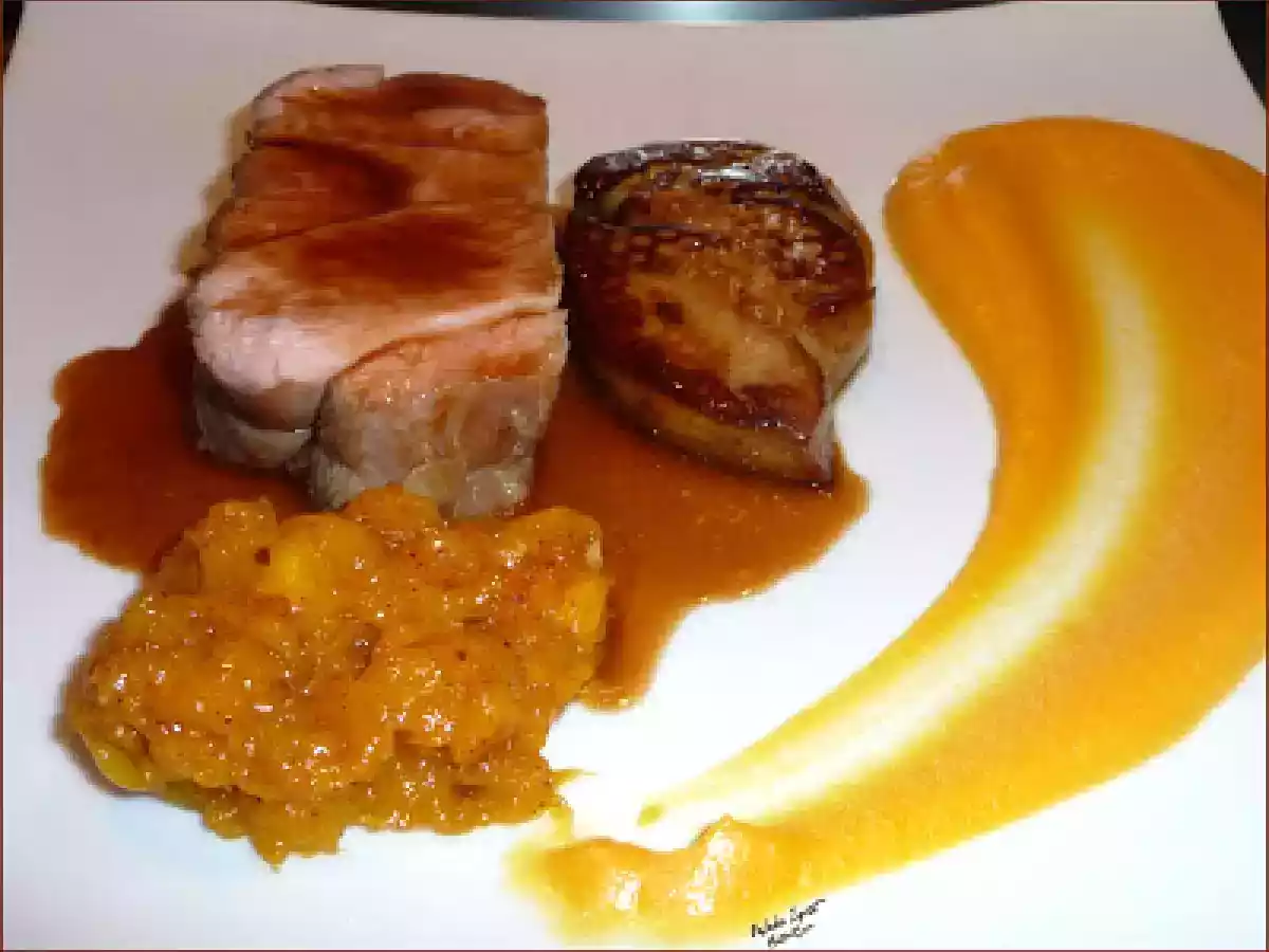 Noix de Veau & Foie Gras, Chutney de Mangue ... - photo 3