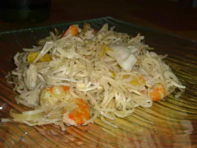 Nouilles chinoises aux crevettes épicées