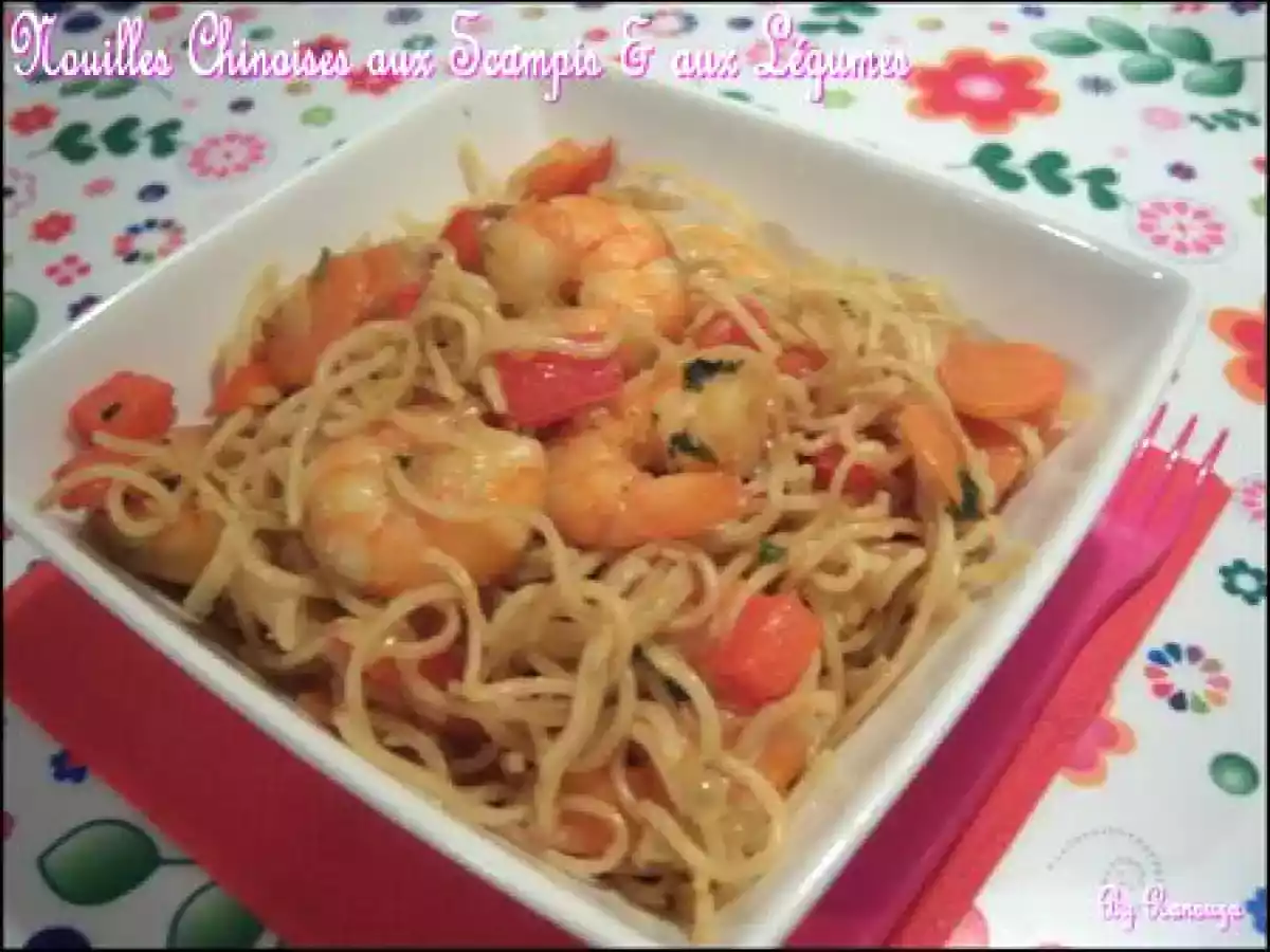 Nouilles chinoises aux scampis et aux légumes - photo 2
