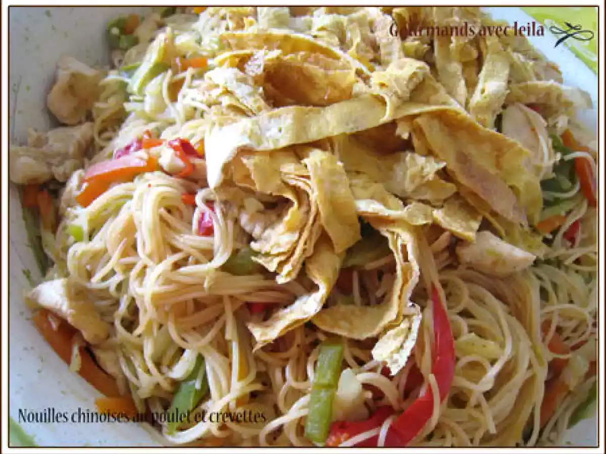 Nouilles chinoises diététique poulet crevettes ou du bon usage du cuiseur vapeur chez GAL