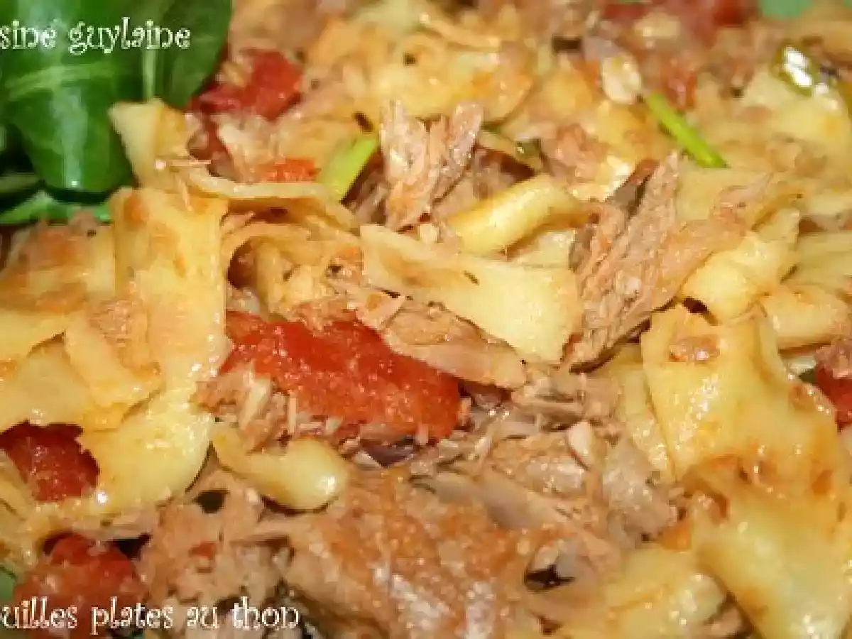 ^^Nouilles plates au thon et aux oignons verts^^