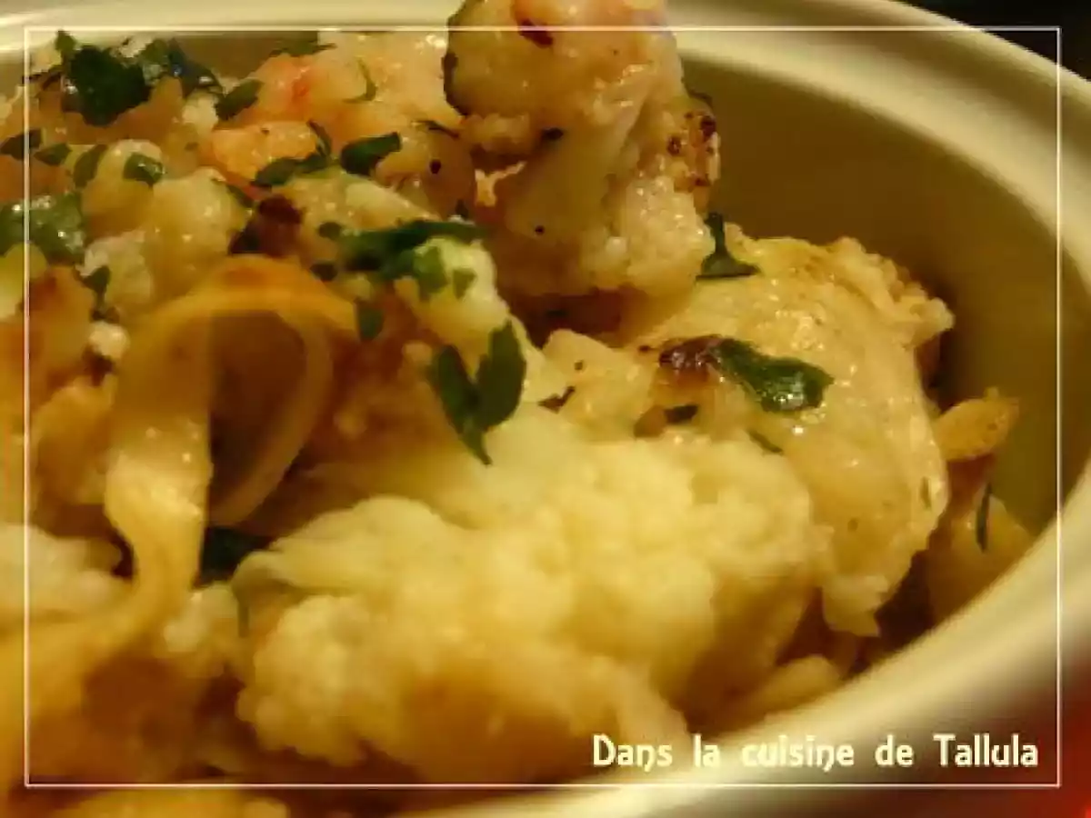 Nouilles sautées au chou-fleur et crevettes - photo 4