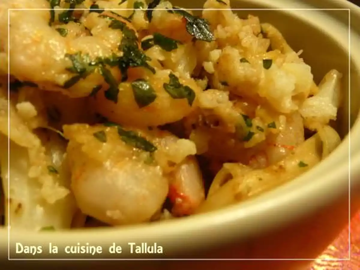 Nouilles sautées au chou-fleur et crevettes - photo 5