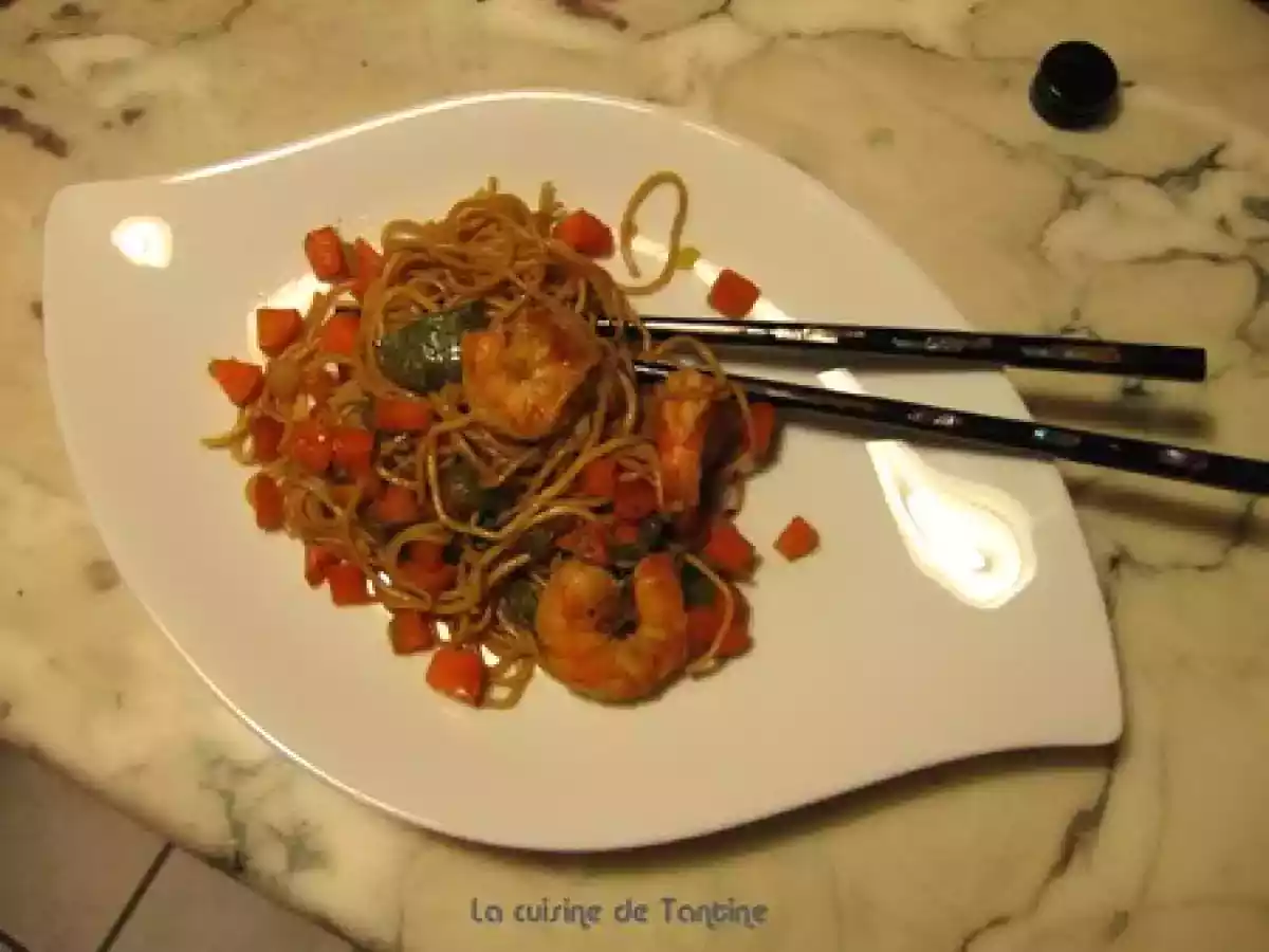 Nouilles sautées aux crevettes - photo 2