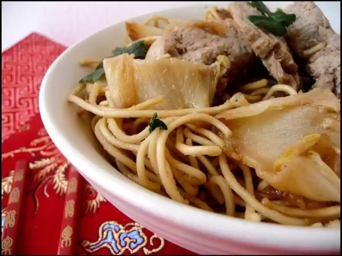 Nouilles sautées porc et choux chinois - photo 2