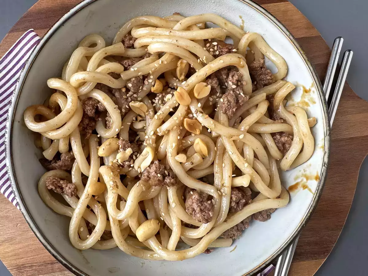 Nouilles udon au bœuf haché, recette express - photo 5