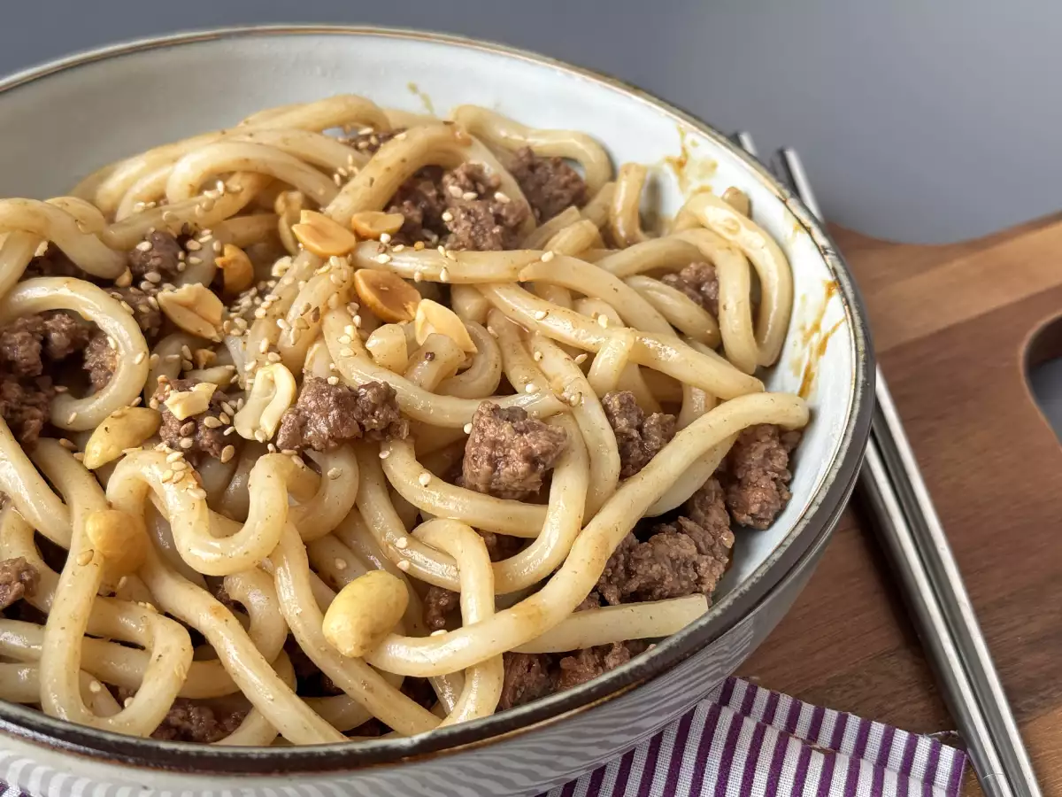 Nouilles udon au bœuf haché, recette express - photo 6
