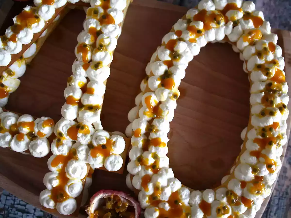 Number cake exotique à la mangue et au fruit de la passion - photo 2