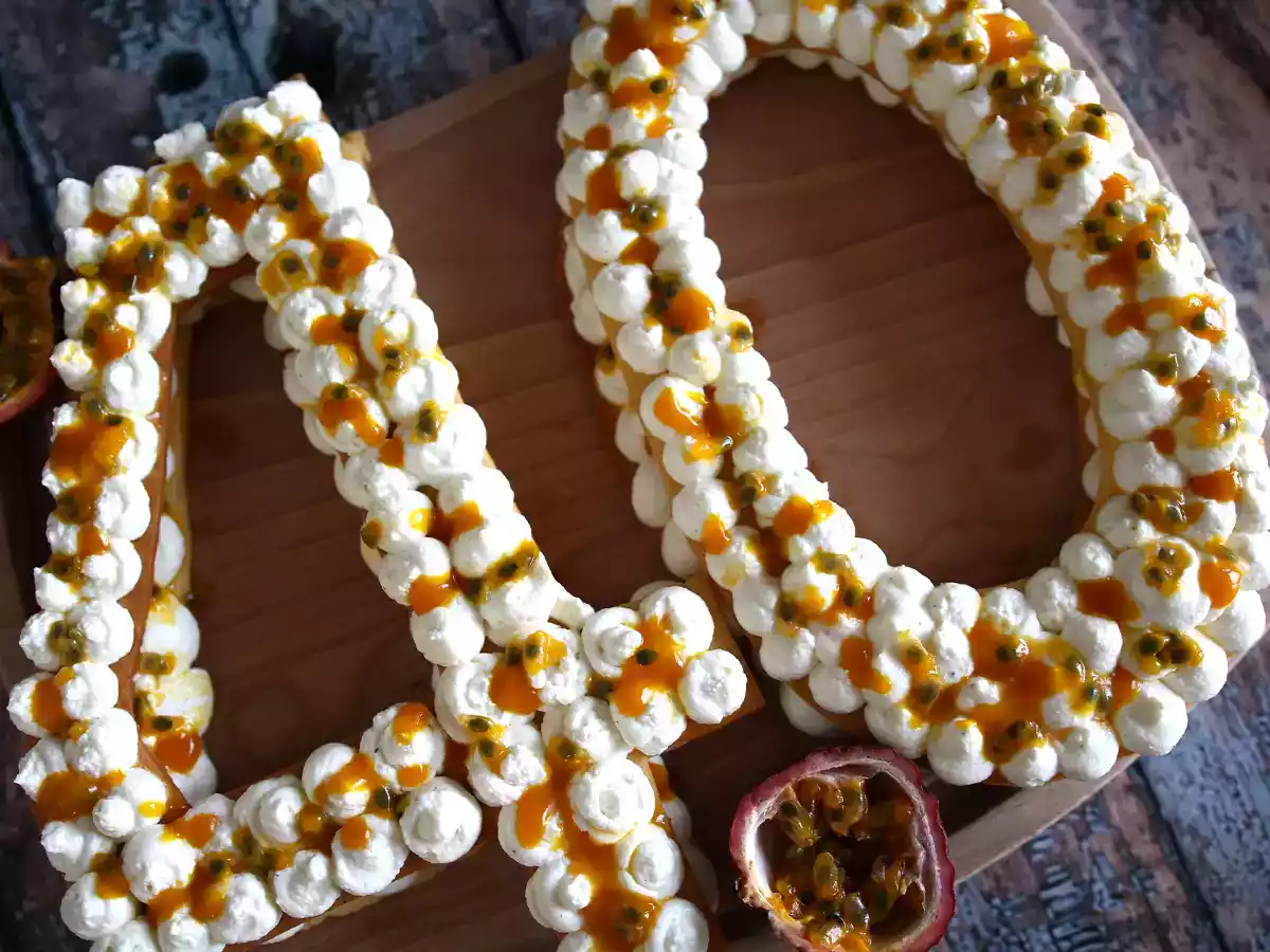 Number cake exotique à la mangue et au fruit de la passion - photo 3