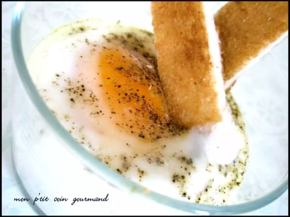 Oeuf cocotte ail et fines herbes de WW