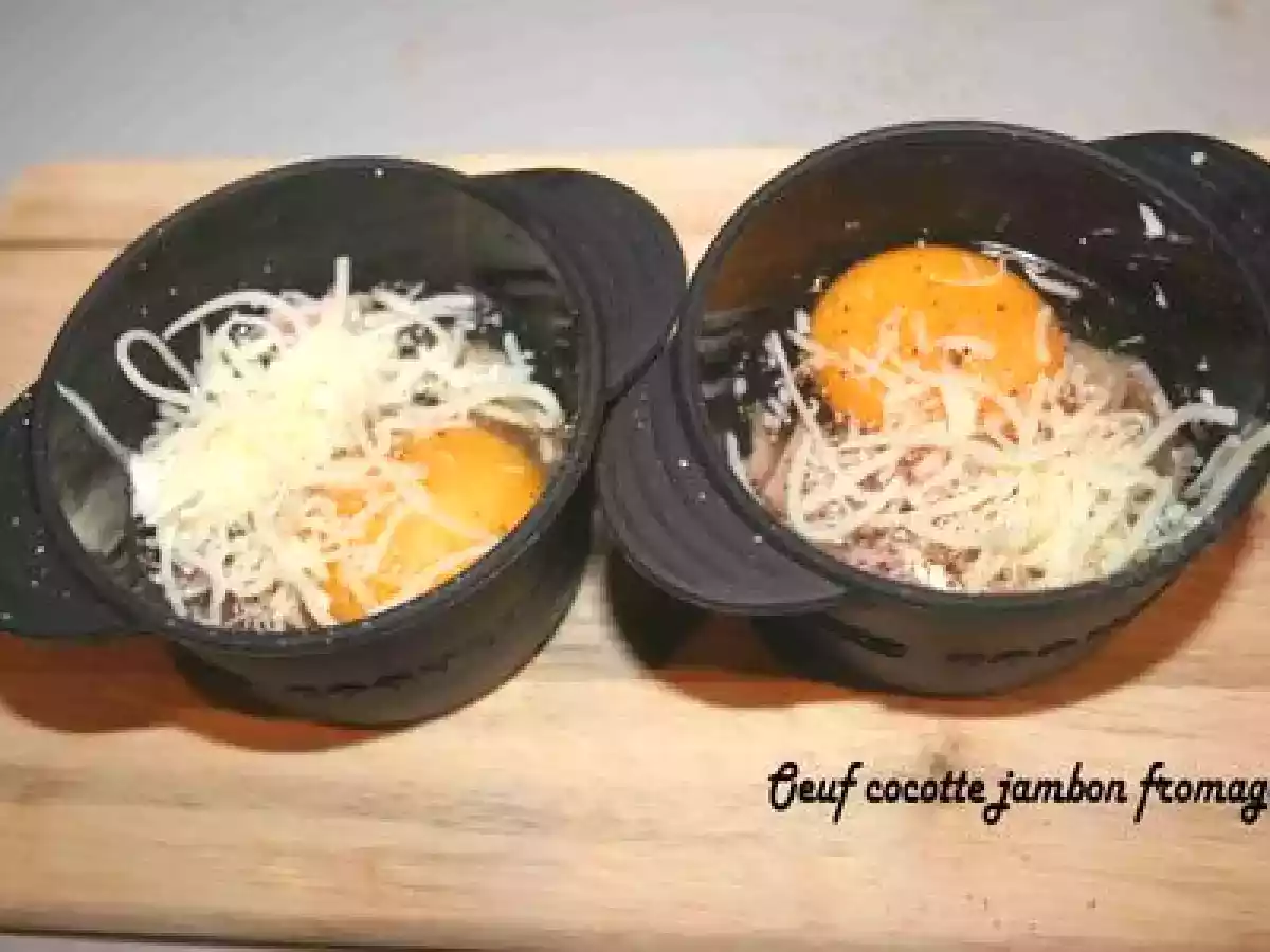 OEUF COCOTTE AU JAMBON ET AU FROMAGE - photo 2