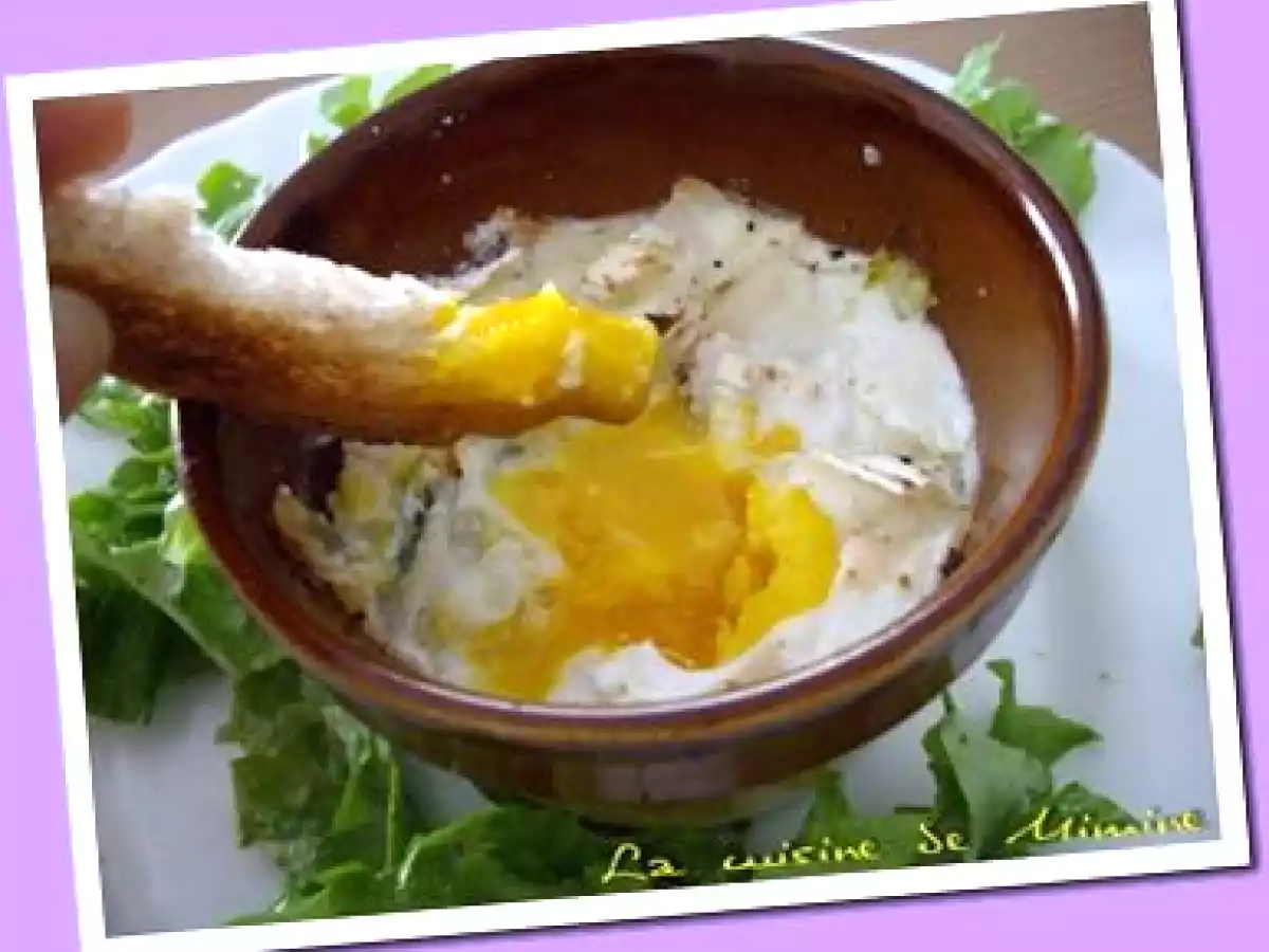 Oeuf cocotte aux poireaux et au chèvre - photo 2