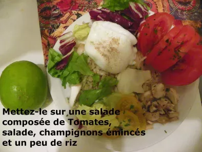 Oeuf poché sur un lit de salade - Recette très facile & rapide