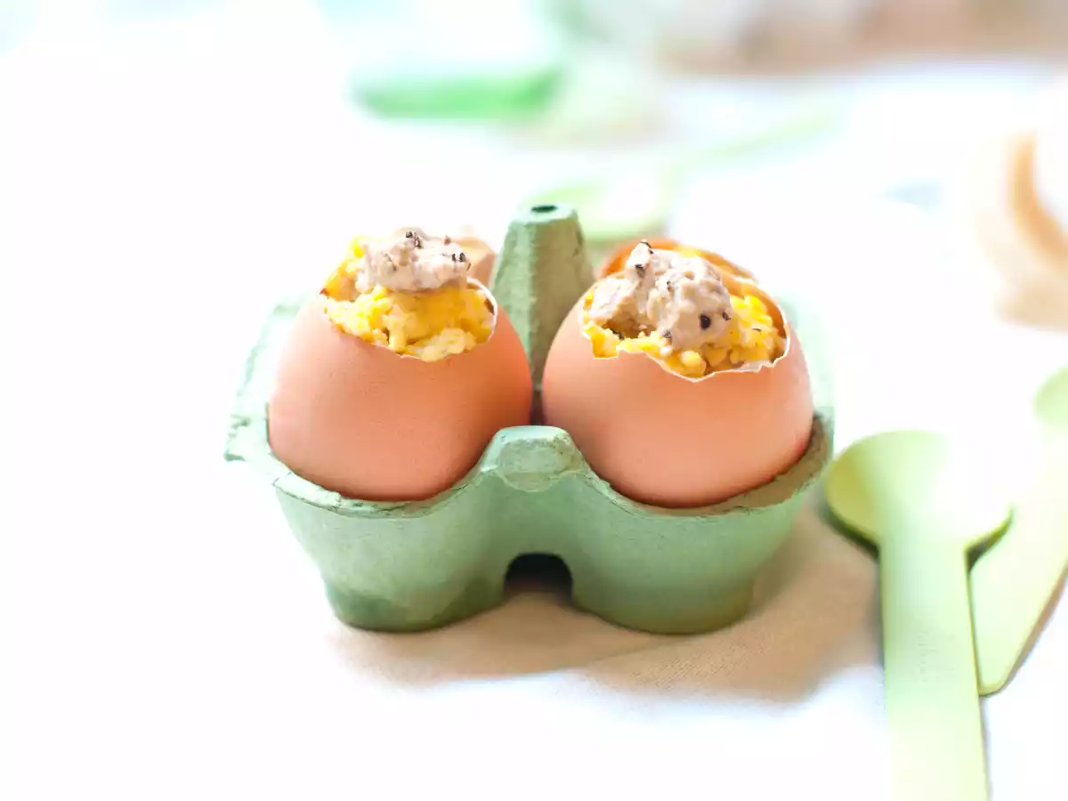 Oeufs brouillés au foie gras
