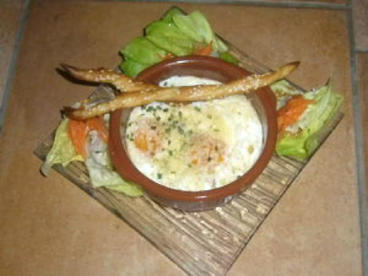 Oeufs cocotte à la fondue de poireaux - photo 2
