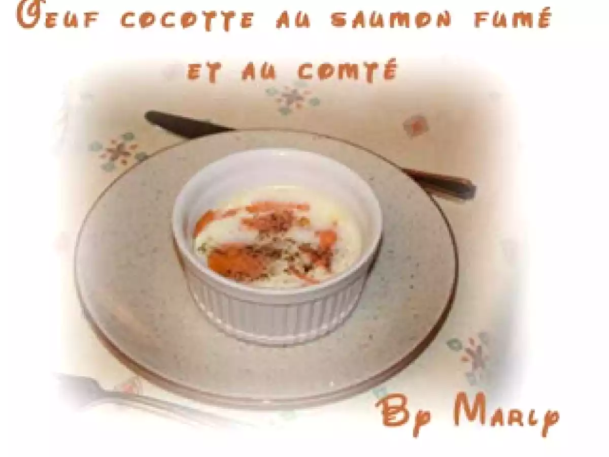 Oeufs cocotte au saumon et au comté