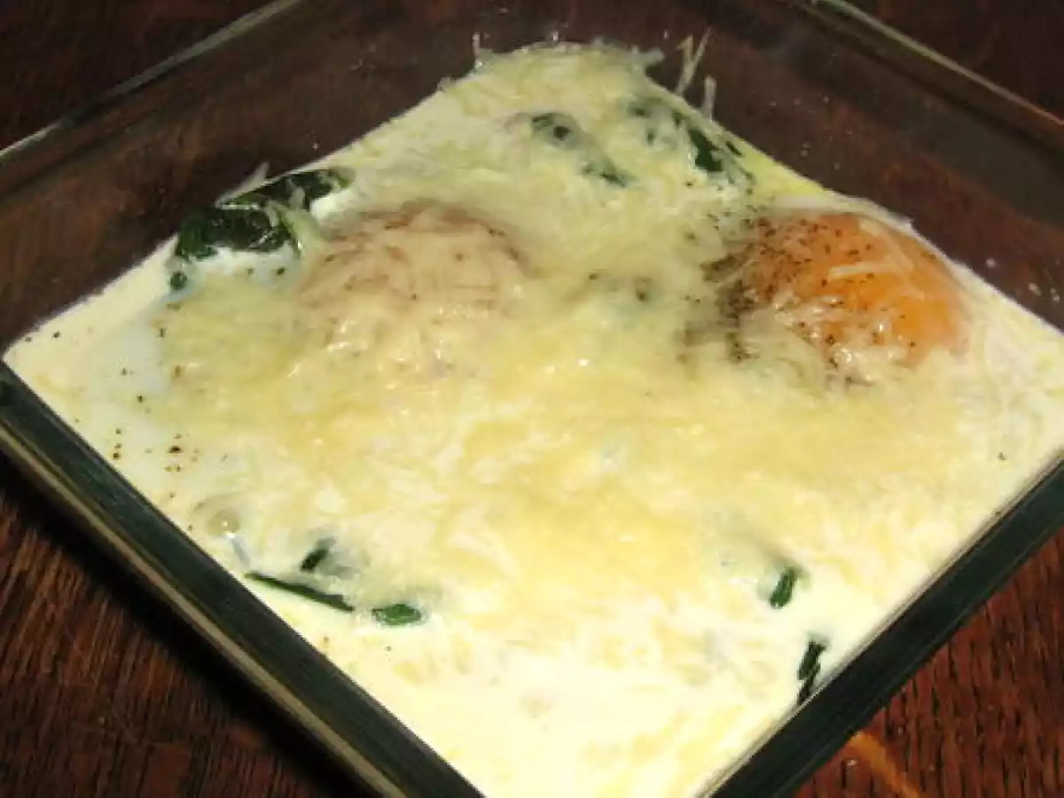 Oeufs cocotte aux épinards