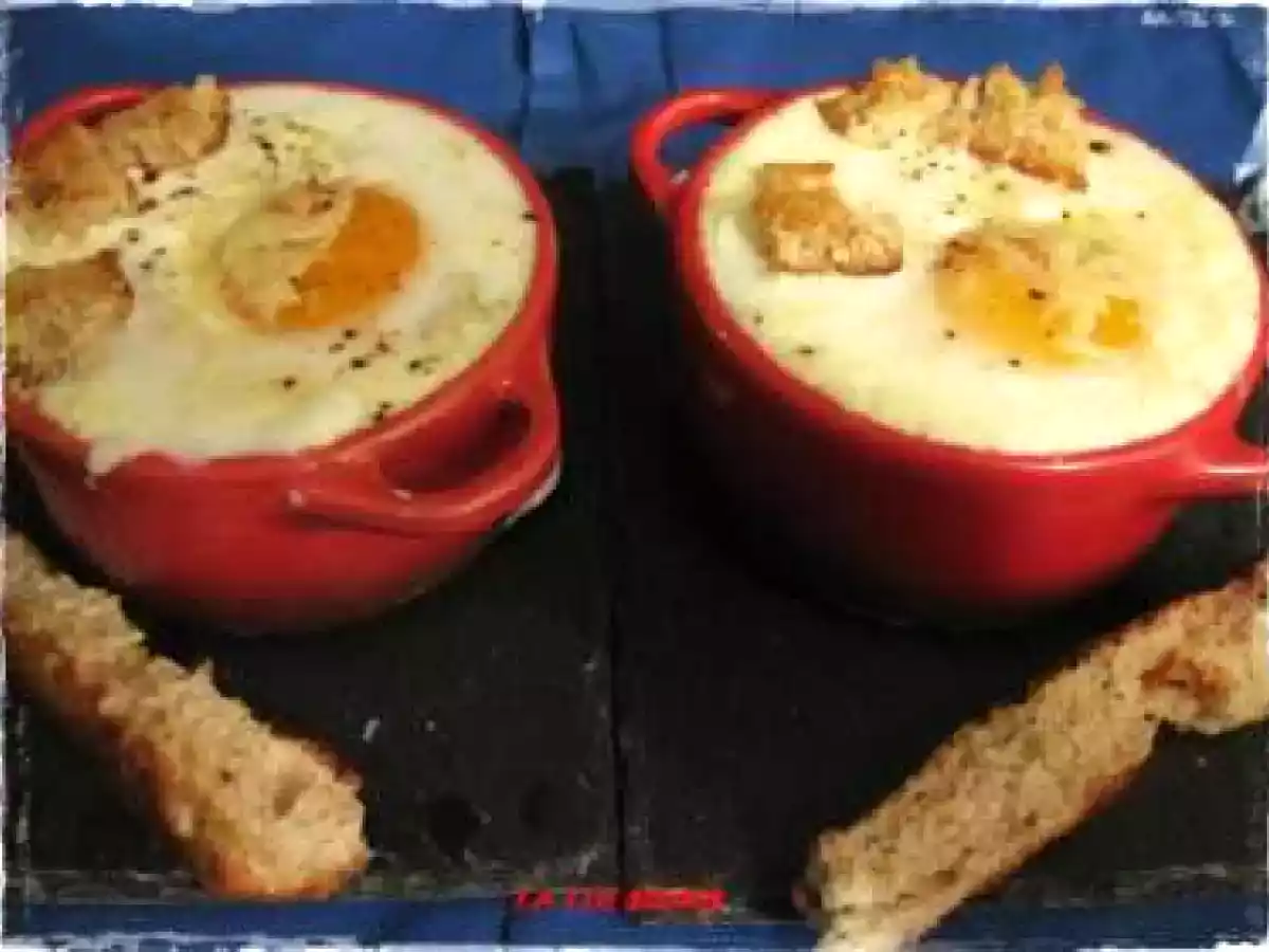 Oeufs cocotte poireaux et lardons - photo 2