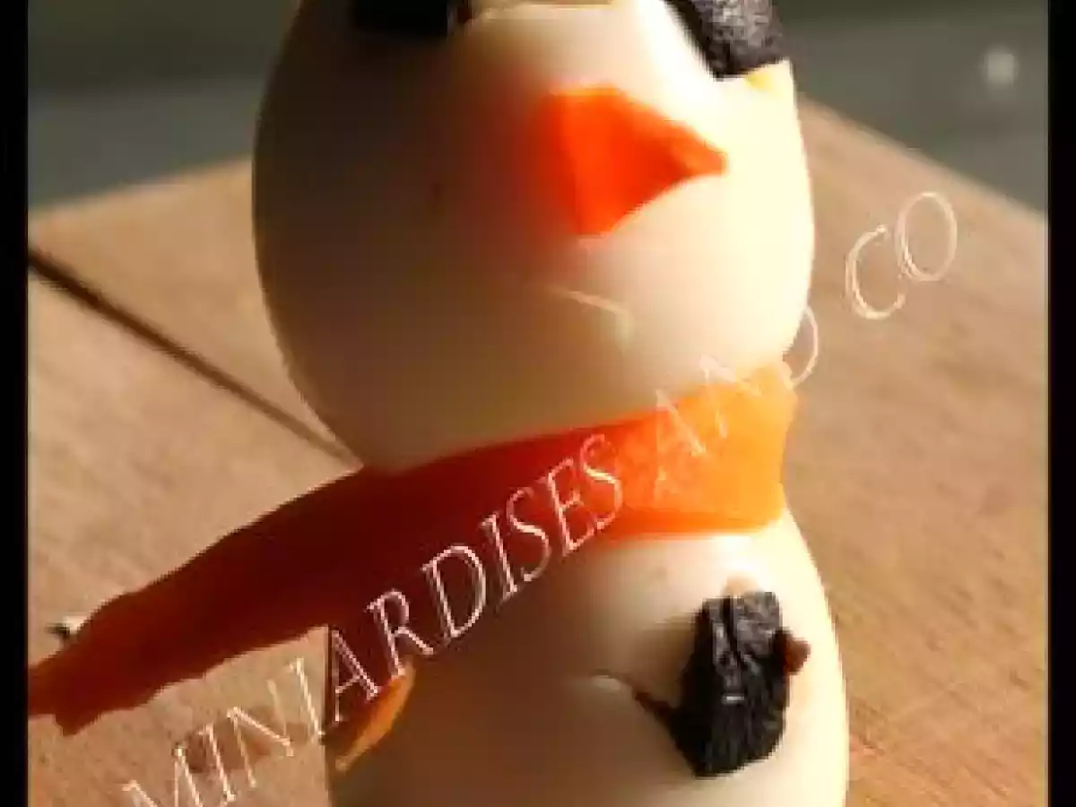 OEUFS DE CAILLE - BONHOMME DE NEIGE