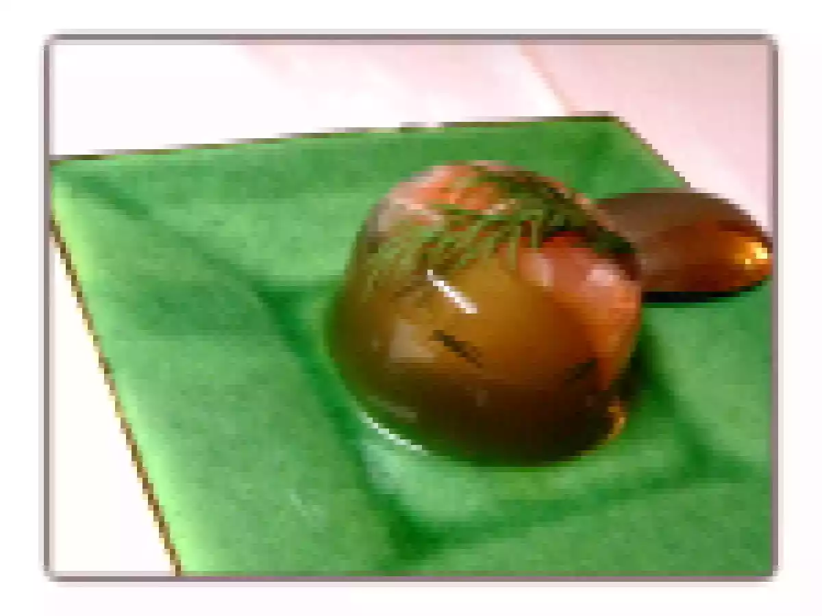 Oeufs de caille en gelée de fenouil, de saumon et d'aneth, so chic !