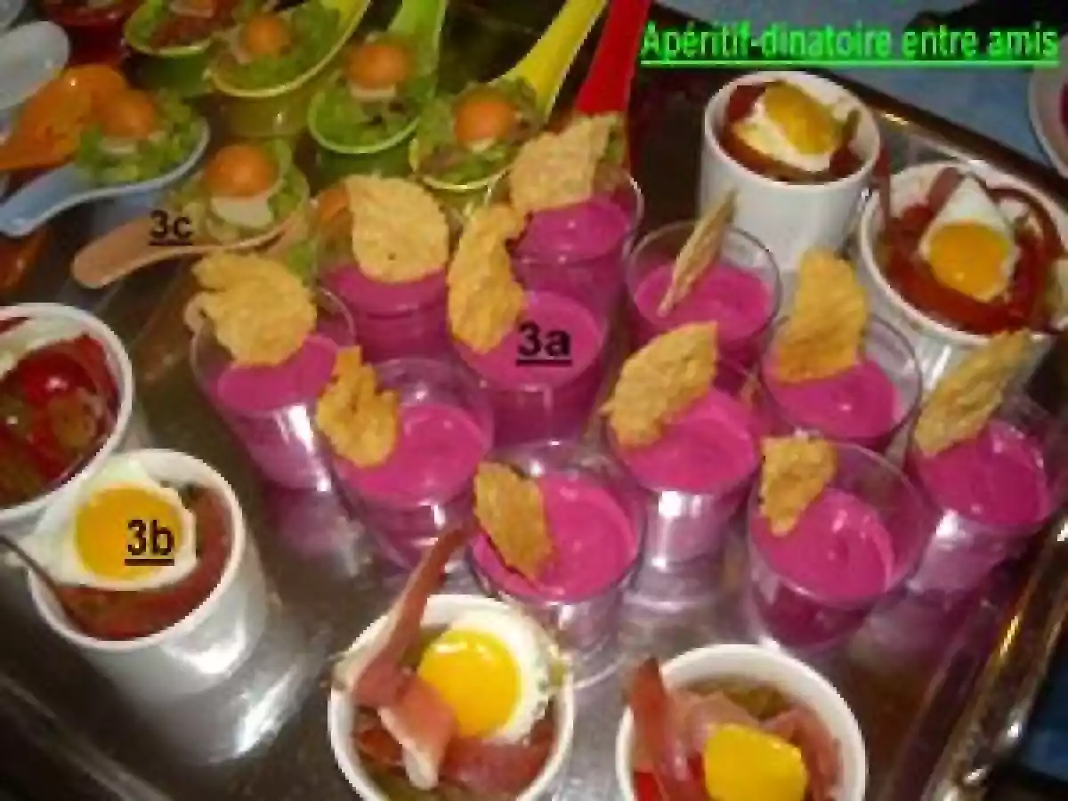 OEUFS DE CAILLE ET PIPERADE / JAMBON SERRANO AUX FEVES FRAICHES