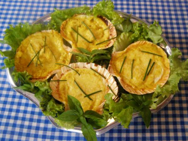 Œufs de cailles aux noix de Saint-Jacques