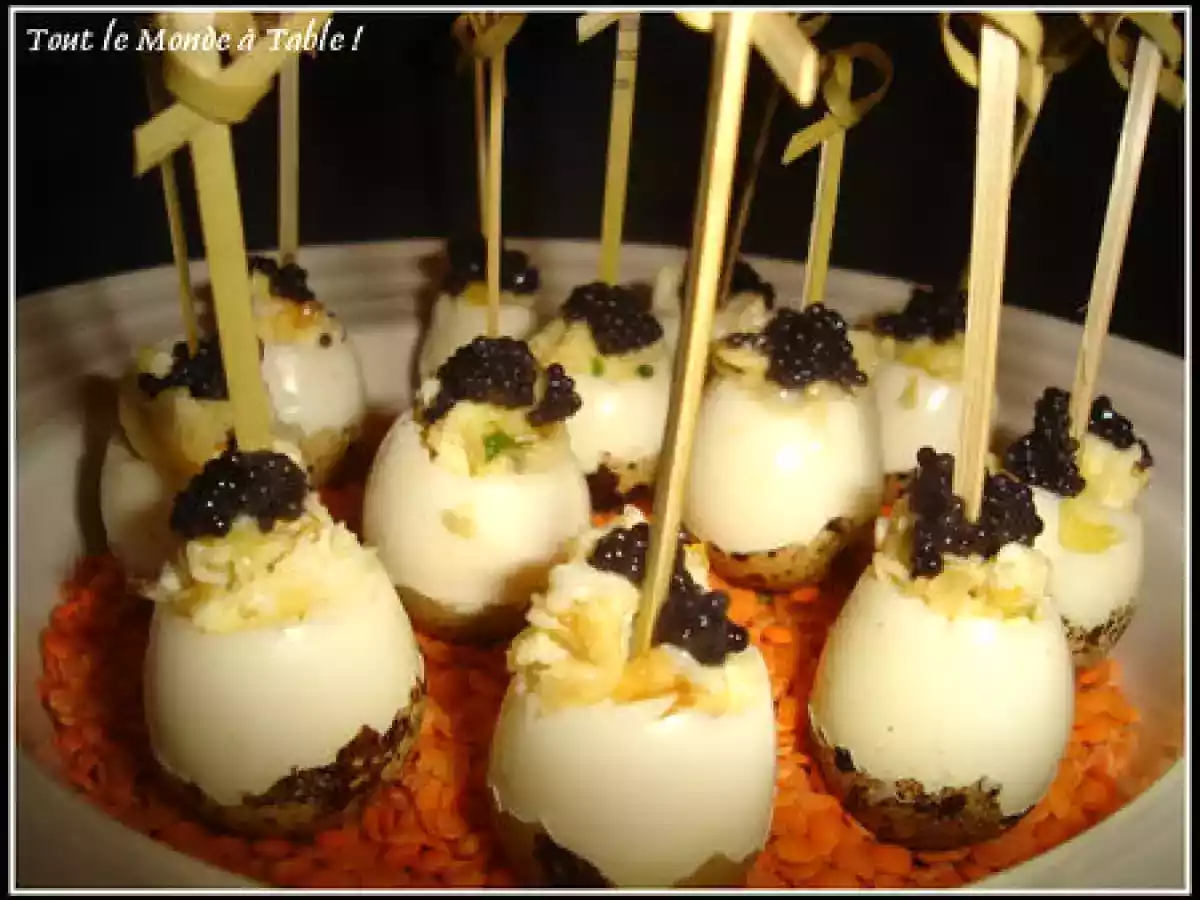 Oeufs de cailles en habits de Pâques !