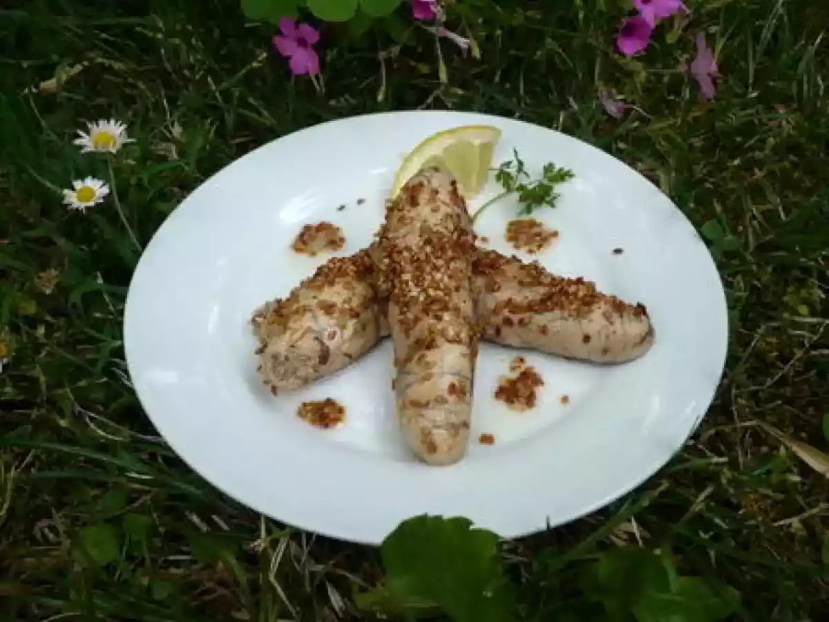 Oeufs de merlu au sésame