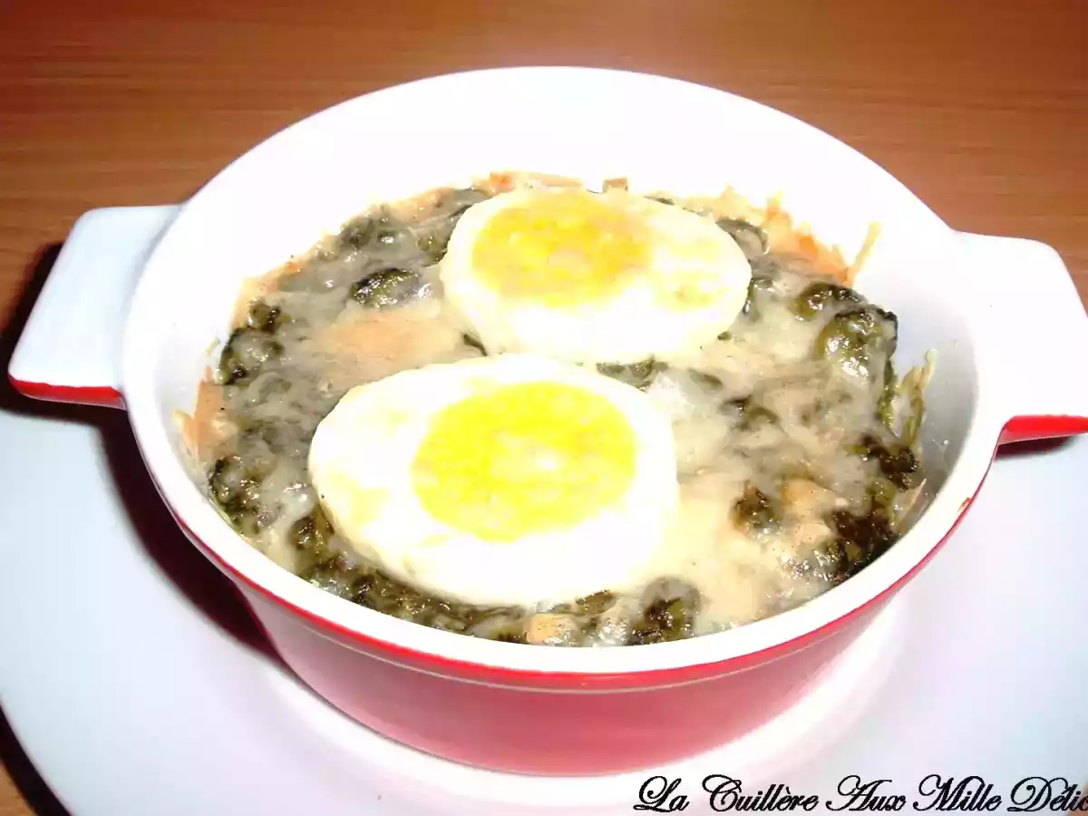 Oeufs durs gratinés à la florentine