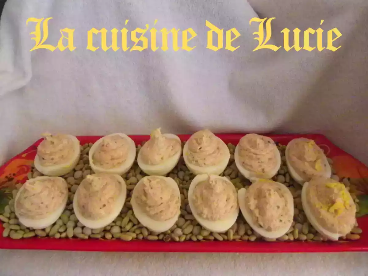 Oeufs farcis aux rillettes de jambon