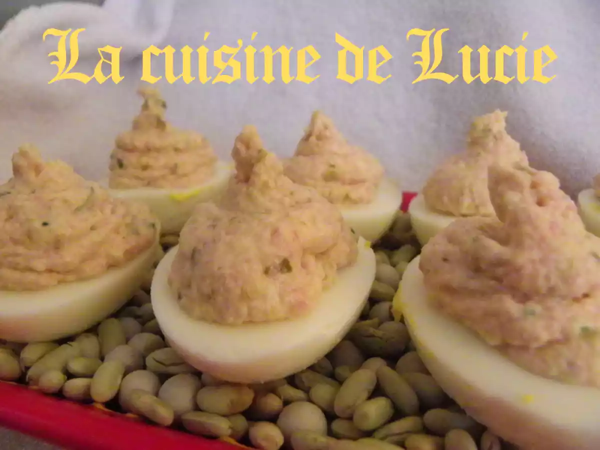 Oeufs farcis aux rillettes de jambon - photo 3