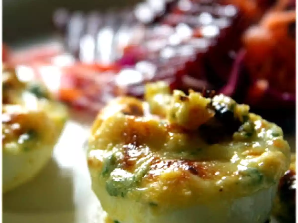 Oeufs gratinés aux crevettes