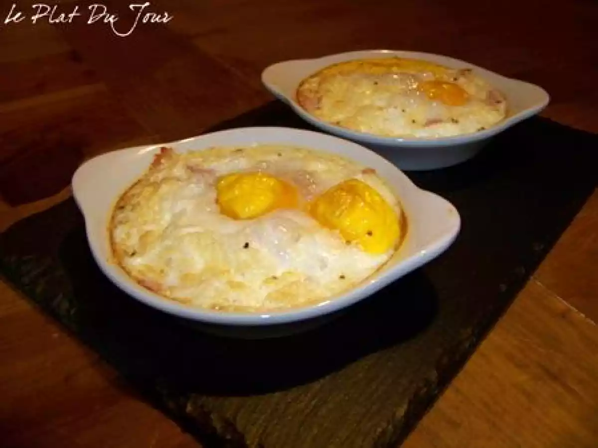 Oeufs miroirs au jambon et à l'emmenthal - photo 2