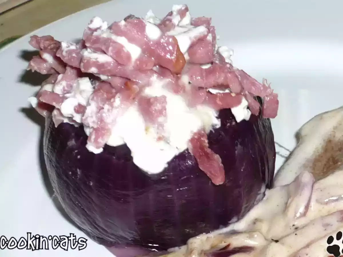 OIGNON ROUGE AU CHEVRE ET SA BAVETTE EN SAUCE - photo 2