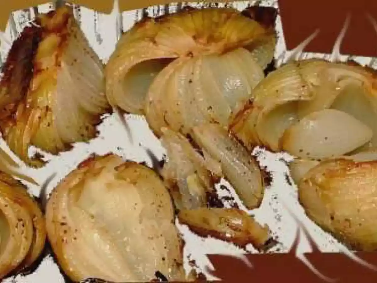 Oignons jaunes au four