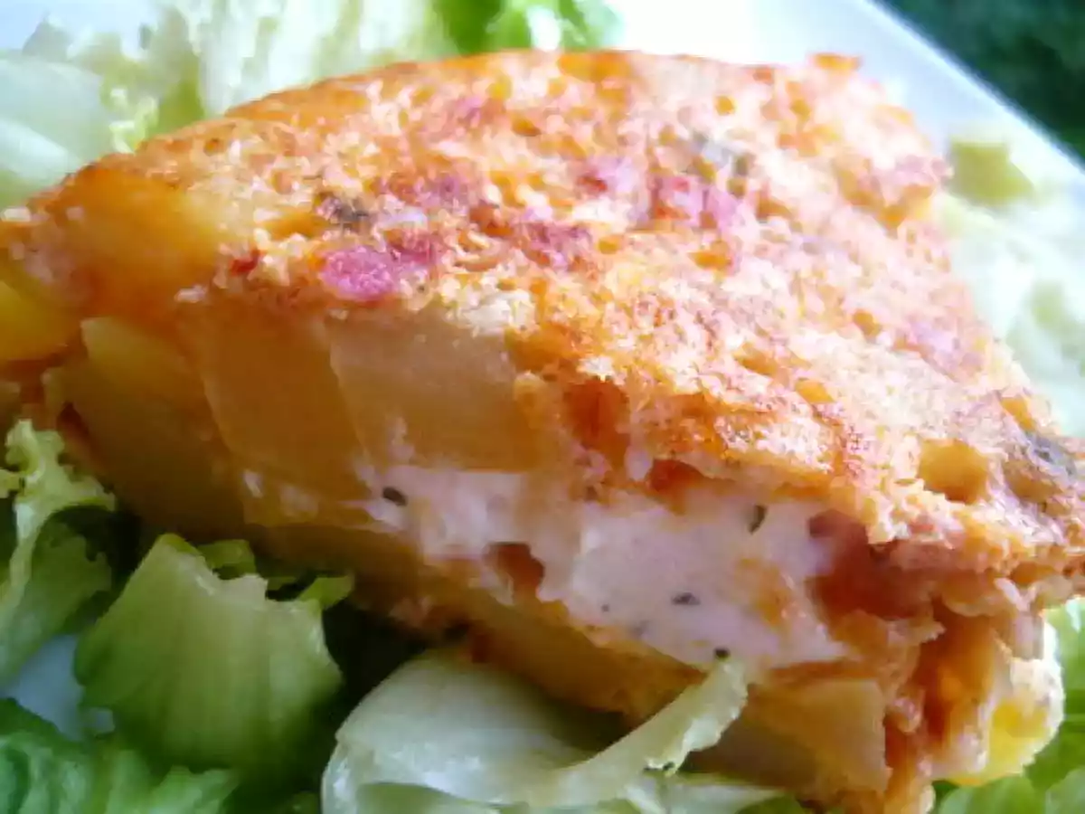 Omelette au pesto rouge et fromage frais