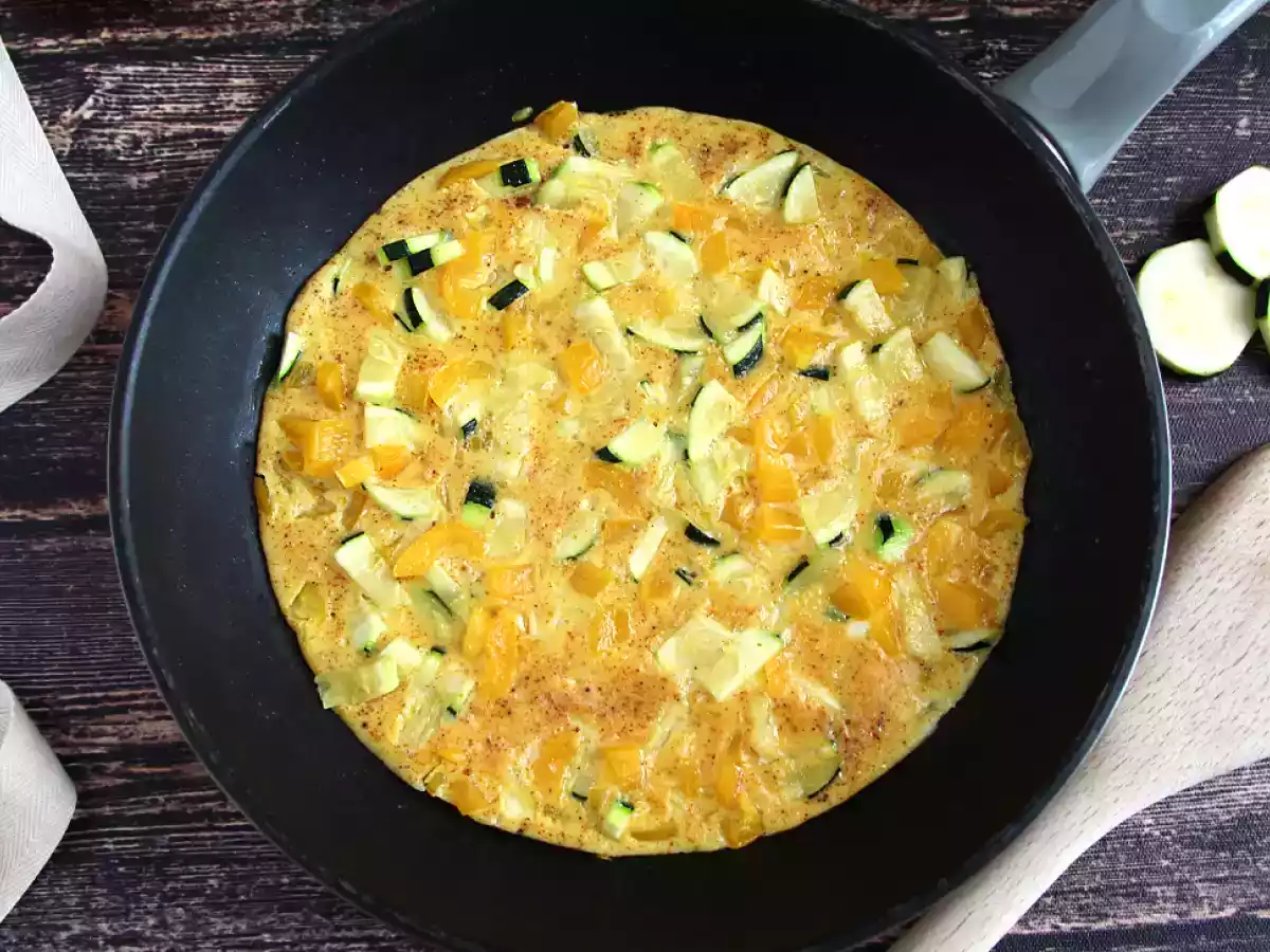 Omelette au poivron et courgette - photo 2