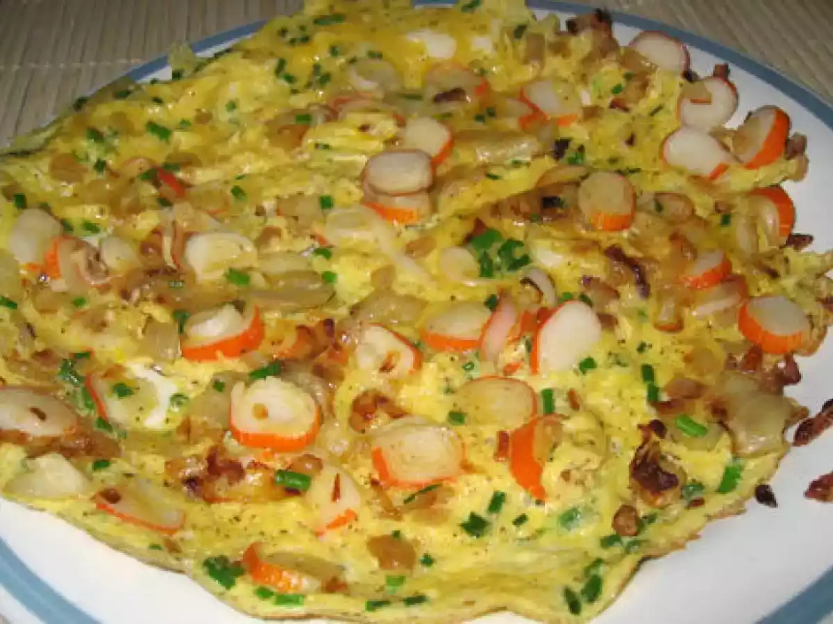 Omelette au surimi