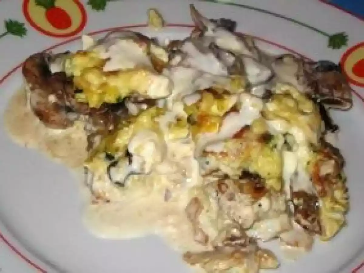 Omelette aux champignons Sauce Vache qui Rit