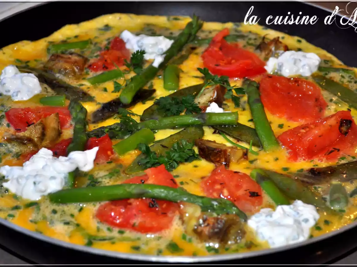 Omelette aux légumes de saison