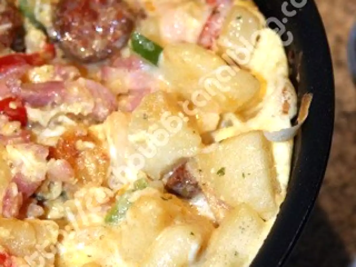 Omelette fond de frigo ou l' art d' utiliser des restes!