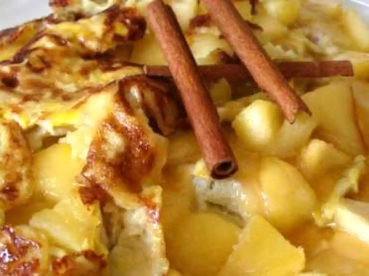 Omelette pomme caramel