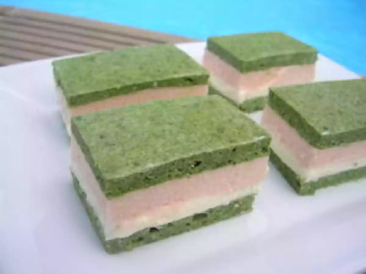 Omelette soufflée épinards, mousses de saumon et boursin