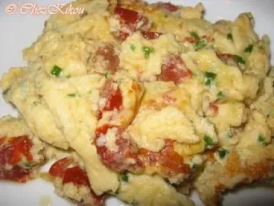 Omelette Yaourt, ciboulette et tomates séchées de Kikou